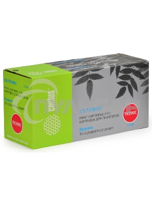 Картридж лазерный Cactus CS-TK590C голубой (5000 стр.) для FS-C2026MFP/C2126MFP/C2526MFP/C2626MFP/C5250DN