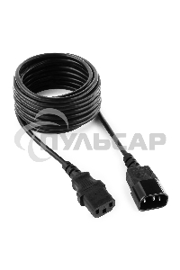 Кабель питания сист.блок-монитор Gembird 4.5-5.0м, черный, с зазем., пакет PC-189-15