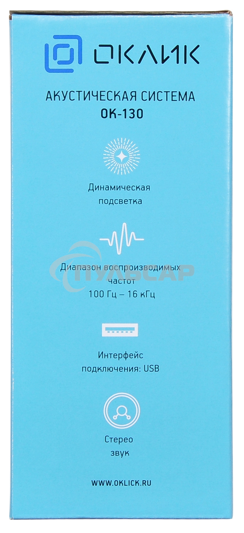 Портативная колонка Oklick OK-130 2.0 черный BT