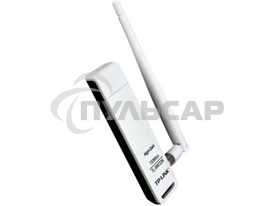 Адаптер TP-Link SOHO TL-WN722N 150Mbps High Gain Wireless N USB Adapter with Cradle, 1T1R, 2.4GHz, 802.11n/g/b, 1 detachable antenna