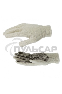 Перчатки трикотажные, рисунок ПВХ гель 