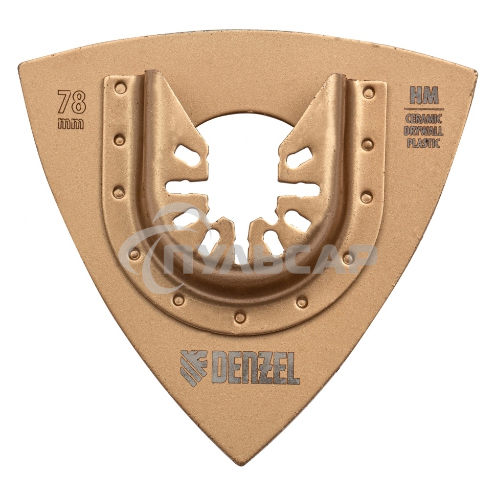 Насадка для МФИ шлифовальная дельтовидная, HM, по плитке и дереву, 78 мм Denzel