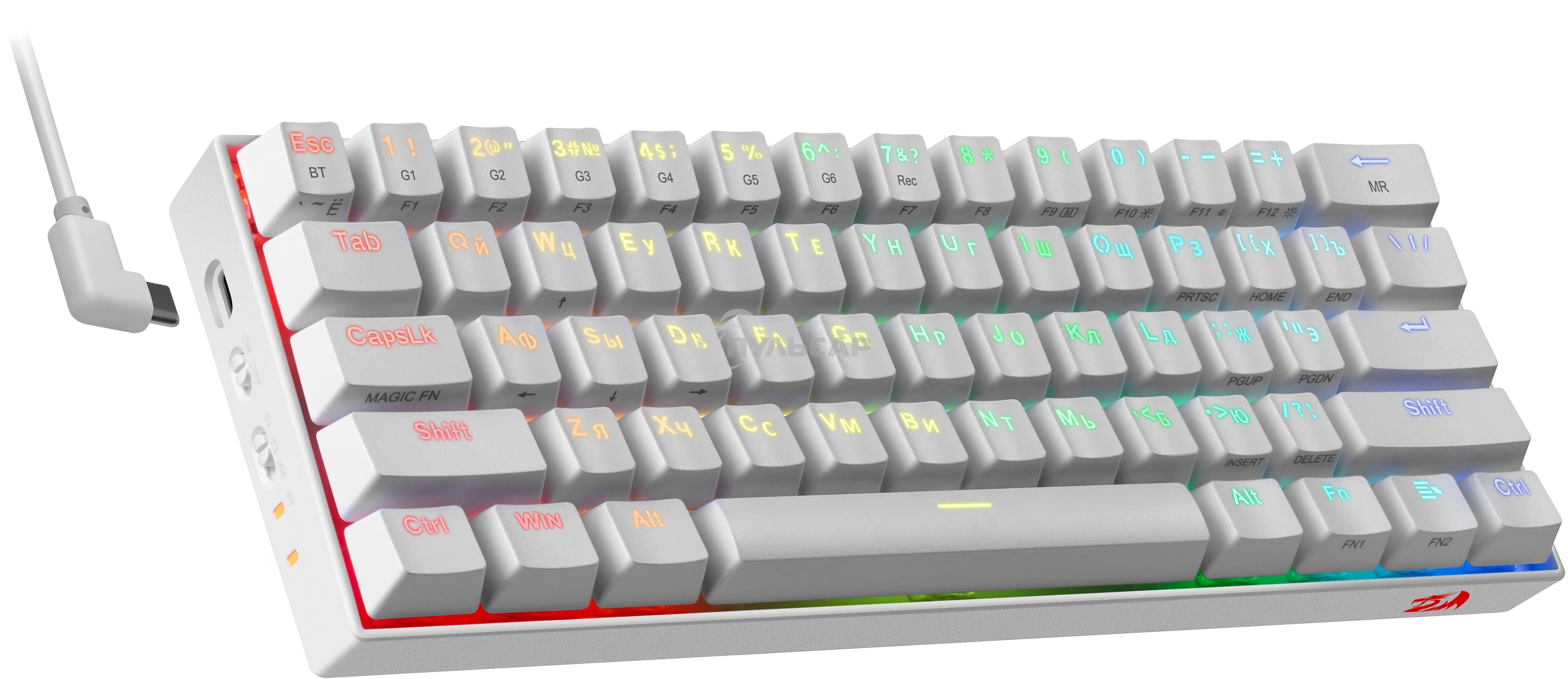 Клавиатура беспроводная Defender DRACONIC RU белый