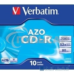 Диск CD-R Verbatim 700Mb 52x Jewel case (10шт) (43327)