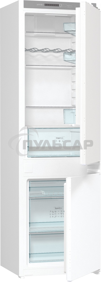 Встраиваемый холодильник Gorenje NRKI418FA0 белый, двухкамерный, 180/68 л., морозилка снизу, No Frost