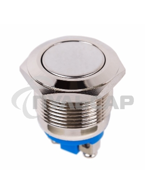 Кнопка антивандальная Ø19 Б/Фикс (2с винт) (ON)-OFF плоская Rexant