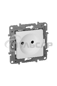 Розетка 2К винт., защ.шт., белый  ETIKA Розетка 2К винт., защ.шт., белый