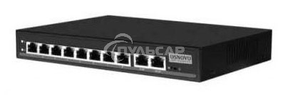 Коммутатор Passive PoE OSNOVO SW-21000/A(120W), 8*10/100 Base-T+ 2*10/100 Base-T Uplink, до 30W на порт