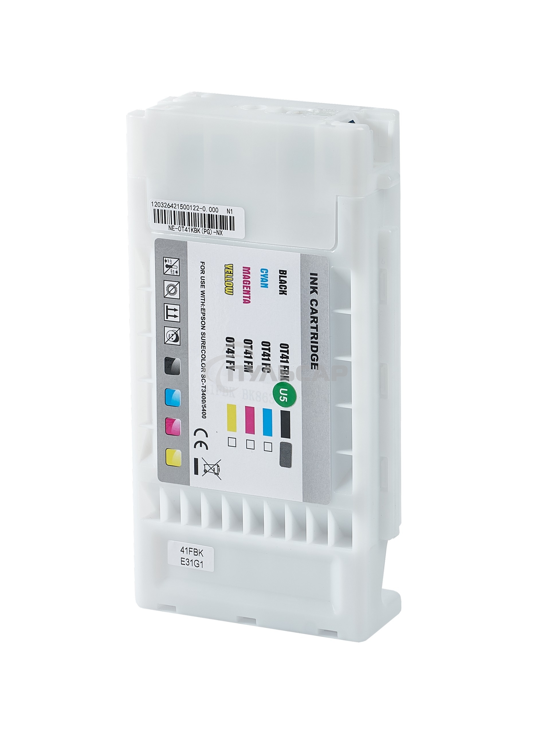 Струйный картридж Sakura C13T41F540 (T41F5 BK) для Epson, черный, 350 мл.