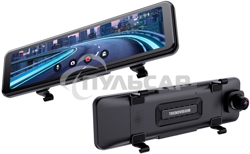 Видеорегистратор TrendVision CarPlay Mirror черный 2Mpix 2160x3840 2160p 150гр. MSTAR 8826