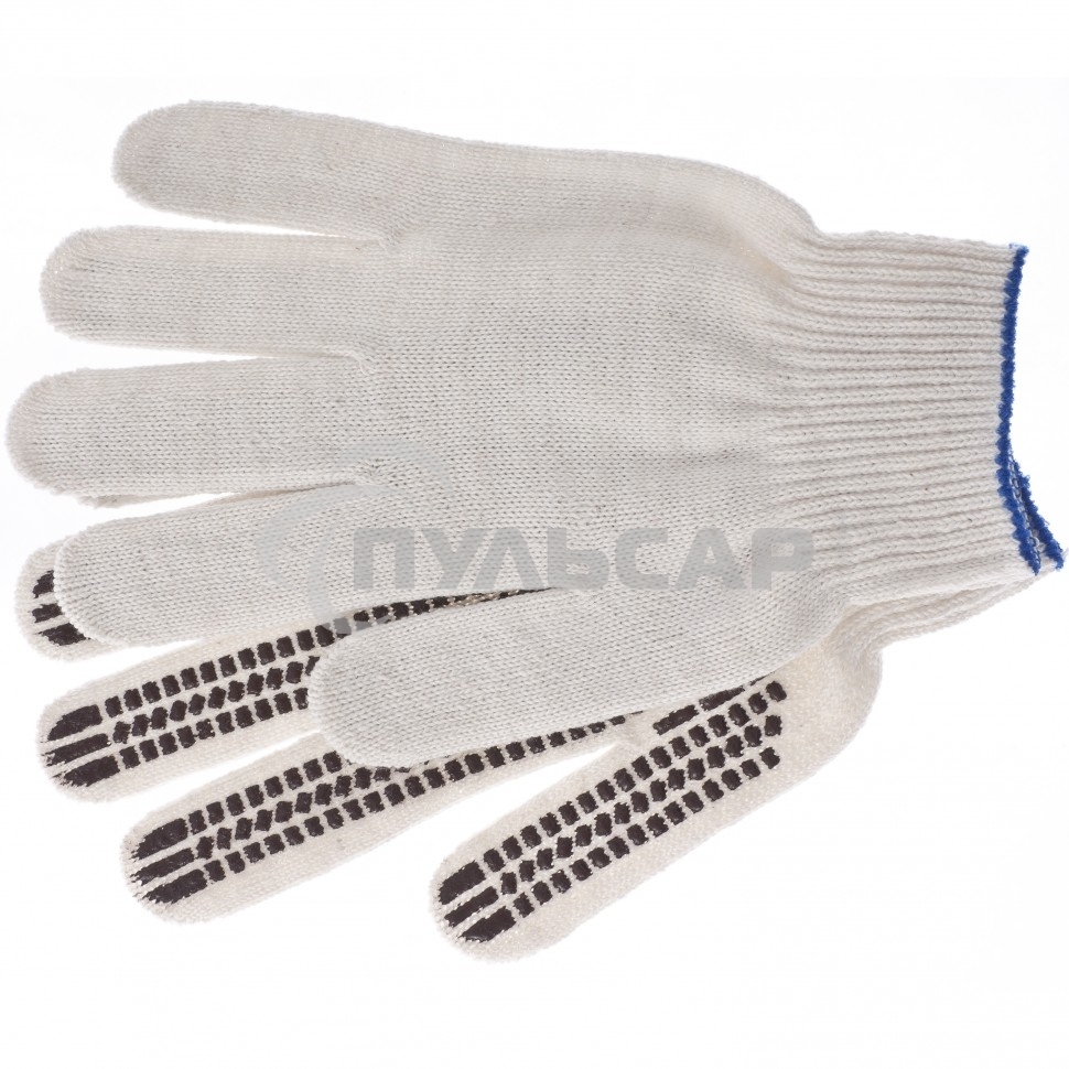 Перчатки трикотажные, рисунок ПВХ гель 