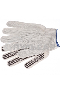 Перчатки трикотажные, рисунок ПВХ гель 