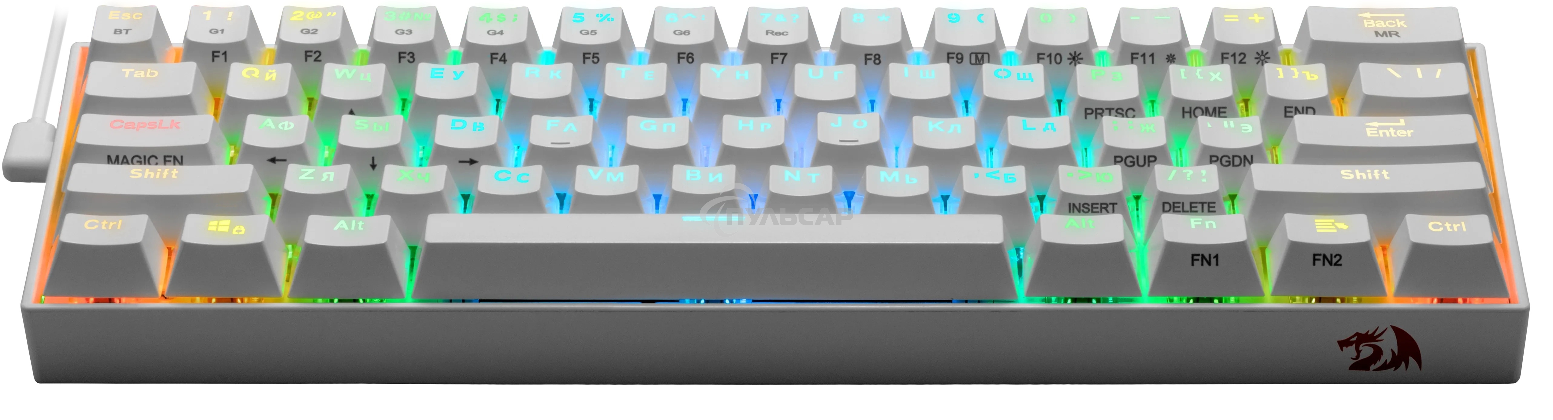 Клавиатура беспроводная Defender DRACONIC RU белый