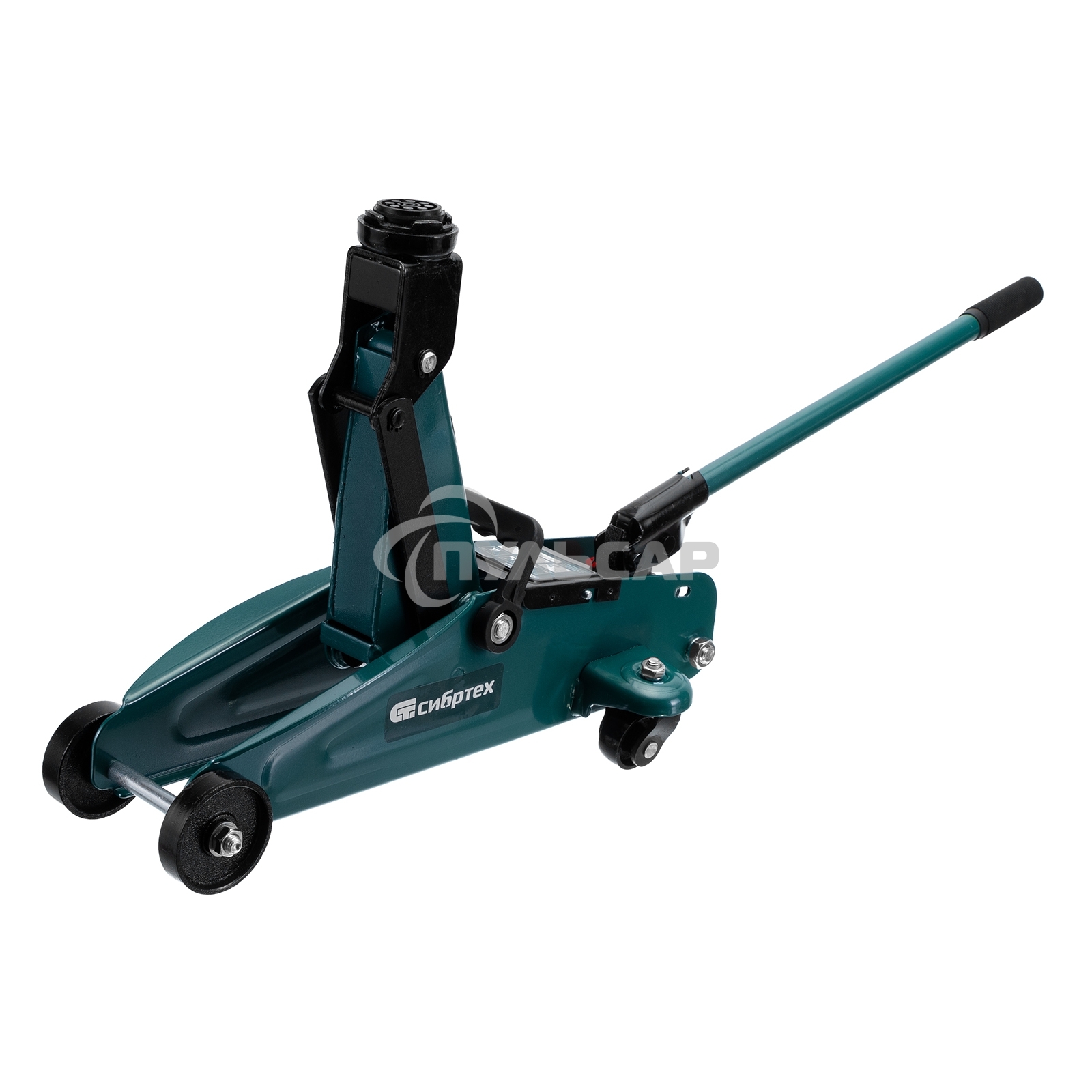 Домкрат гидравлический подкатной Сибртех 2т, 127-330 мм, в пласт. кейсе