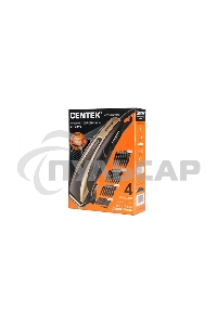 Машинка для стрижки Centek CT-2110 (черный/золотой) титановые ножи, прорезиненный корпус