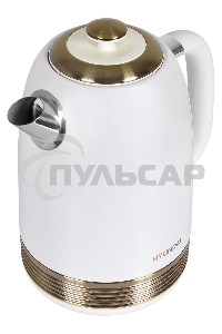 Чайник электрический Hyundai HYK-S4500 1.7л. 2200Вт жемчужный/золотистый (корпус: нержавеющая сталь/пластик)