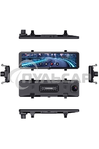 Видеорегистратор TrendVision CarPlay Mirror черный 2Mpix 2160x3840 2160p 150гр. MSTAR 8826