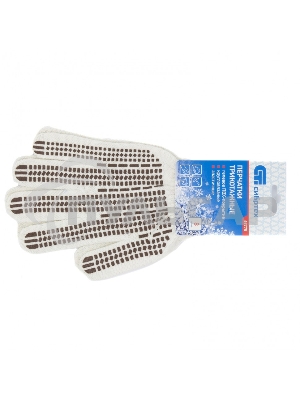 Перчатки трикотажные, рисунок ПВХ гель 