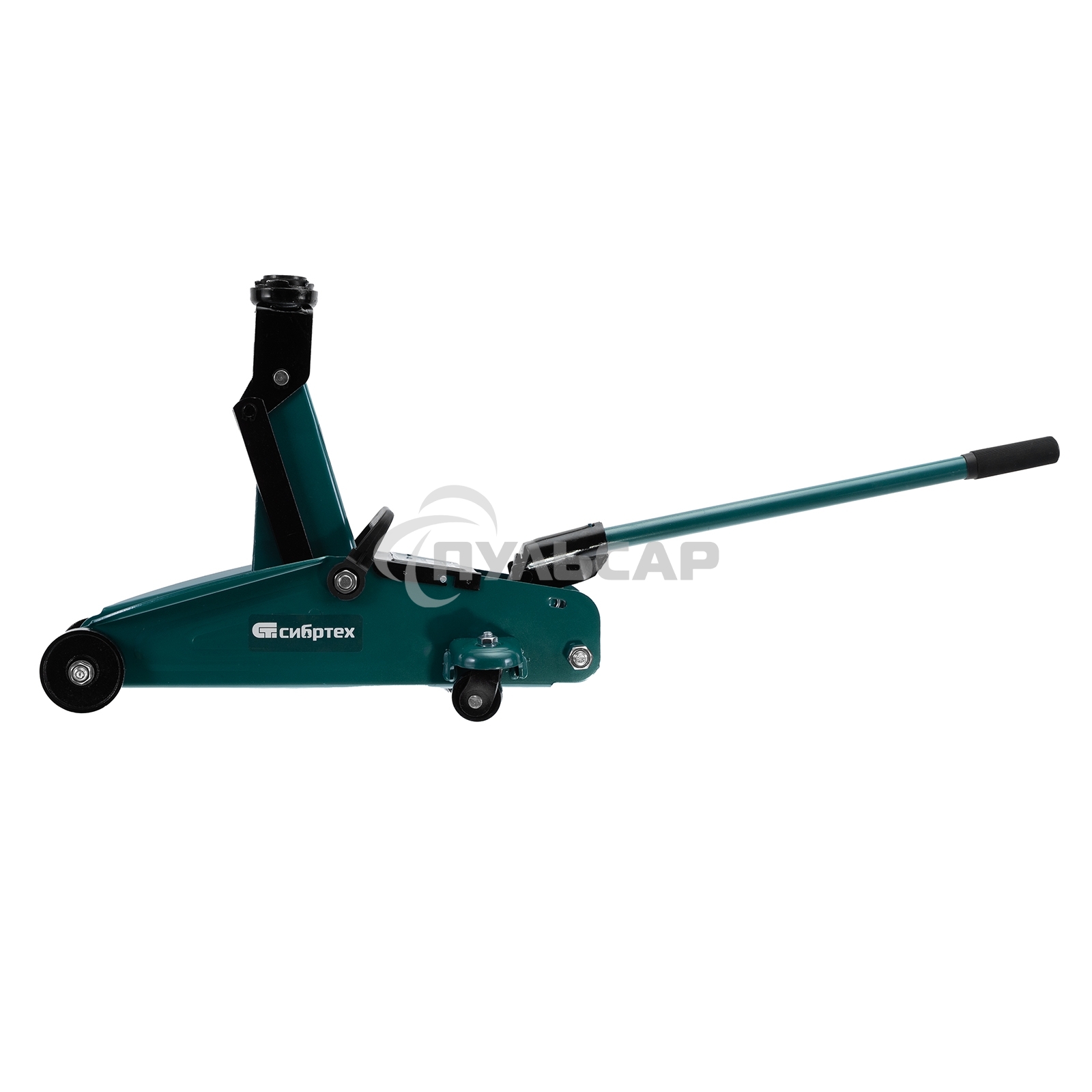 Домкрат гидравлический подкатной Сибртех 2т, 127-330 мм, в пласт. кейсе