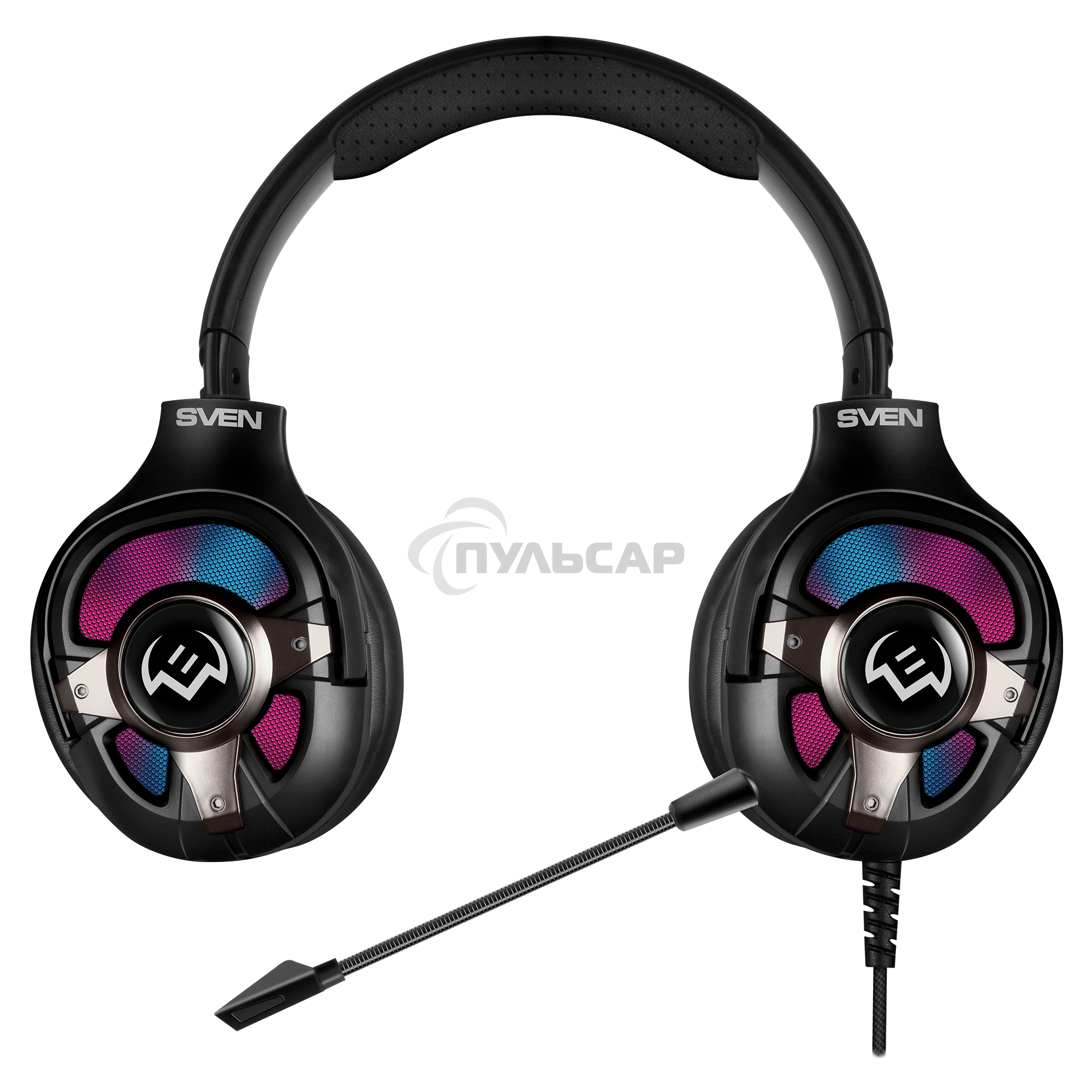 Наушники с микрофоном Sven AP-U1100MV черный 2.2м мониторные оголовье