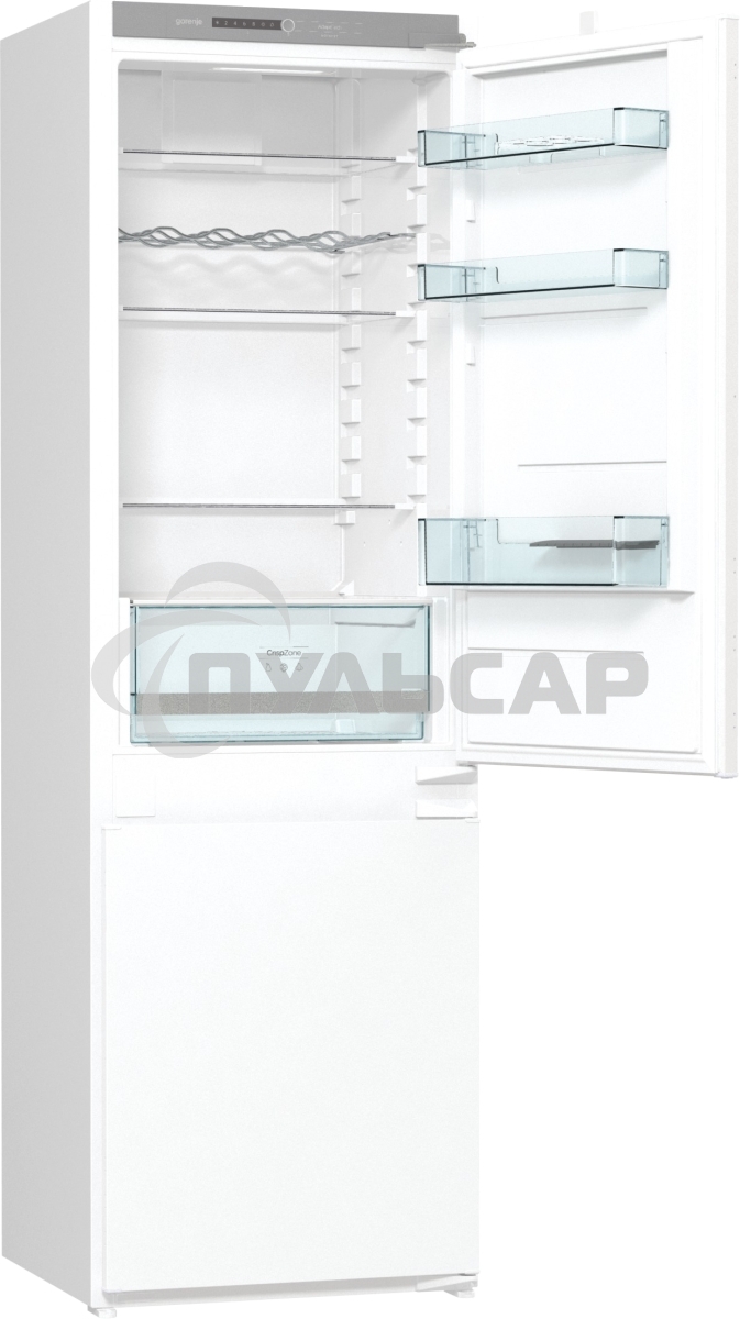 Встраиваемый холодильник Gorenje NRKI418FA0 белый, двухкамерный, 180/68 л., морозилка снизу, No Frost