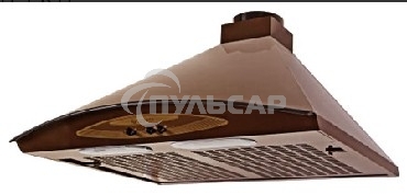 Вытяжка каминная Gefest ВВ 1 К17 коричневый/золотистый, 60 см, 180 куб. м/ч, 64 дБ