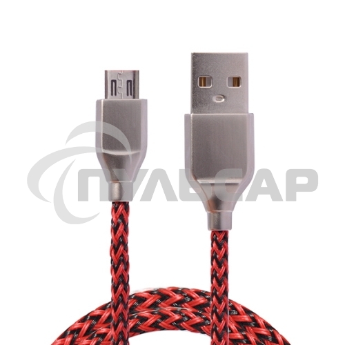 Кабель USB ACD-Titan MicroUSB ~ USB-A Нейлон, 1м, красно-черный (ACD-U927-M1R)