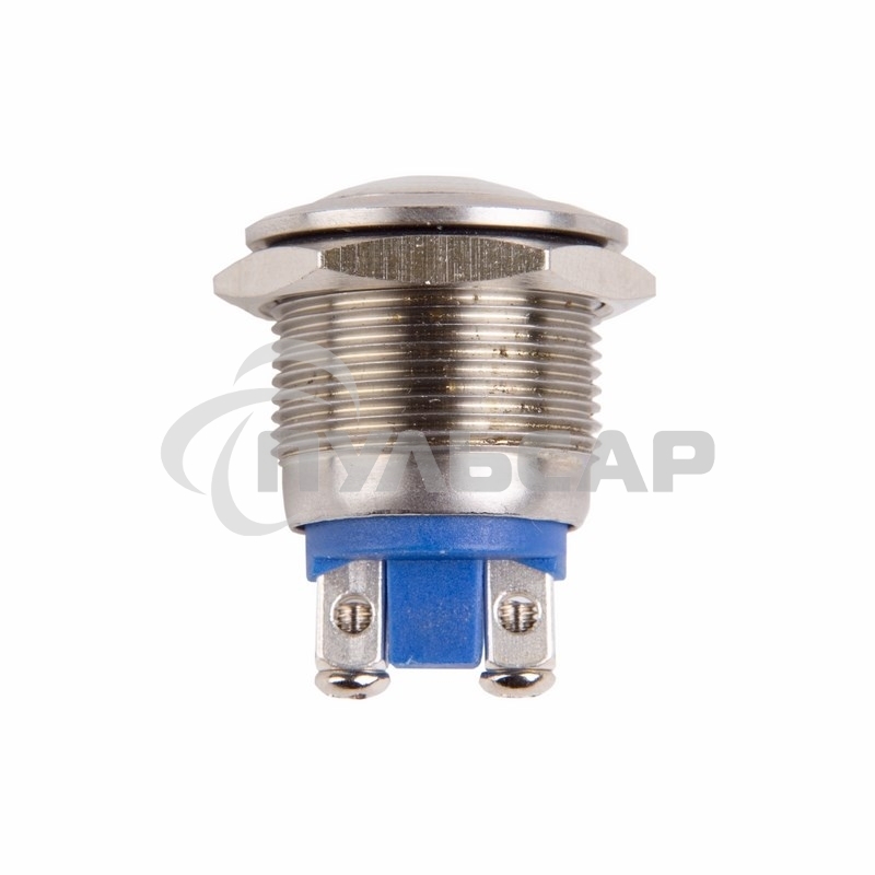 Кнопка антивандальная Ø19 Б/Фикс (2с винт) (ON)-OFF сфера Rexant