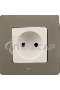 Розетка 2К винт., защ.шт., белый  ETIKA Розетка 2К винт., защ.шт., белый