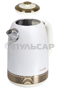 Чайник электрический Hyundai HYK-S4500 1.7л. 2200Вт жемчужный/золотистый (корпус: нержавеющая сталь/пластик)