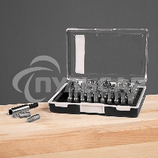 Набор бит Matrix с магнитным держателем, CrV, 61шт