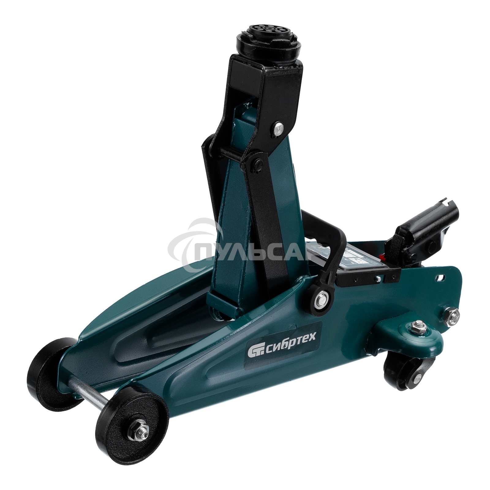 Домкрат гидравлический подкатной Сибртех 2т, 127-330 мм, в пласт. кейсе