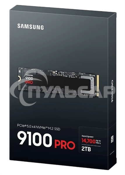 Накопитель SSD 2Tb Samsung 9100 PRO, M.2, PCI-E 5.0 x4, TLC 3D NAND R/W - 14800/13400 Mb/s