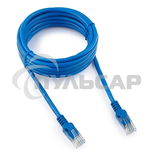 Патч-корд UTP Cablexpert кат.5e, 3м, литой, многожильный (синий)