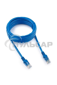 Патч-корд UTP Cablexpert кат.5e, 3м, литой, многожильный (синий)