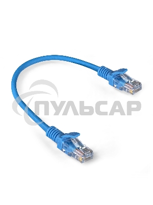 Патч-корд ExeGate EX286371RUS UTP-RJ45-RJ45-5e-0,3M-LSZH-BL, UTP, cat.5e, LSZH, 0.3м, синий
