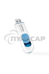 Флешка USB ADATA С008 (AC008-64G-RWE), 64 Gb, USB 2.0, R/W 15/5, белый/синий