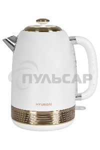 Чайник электрический Hyundai HYK-S4500 1.7л. 2200Вт жемчужный/золотистый (корпус: нержавеющая сталь/пластик)