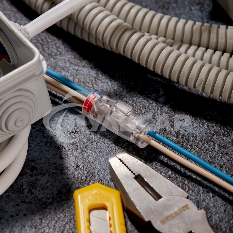 Экспресс-клемма СМК 2273-2x2R проходная разъемная 2 полюса 2х2-проводная 0,5-2,5мм² (50 шт/уп) Rexant