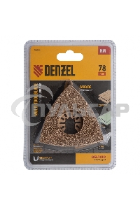 Насадка для МФИ шлифовальная дельтовидная, HM, по плитке и дереву, 78 мм Denzel