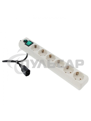 Сетевой фильтр Гарнизон ЕНW-0 0,5 м 6 розеток белый для UPS 