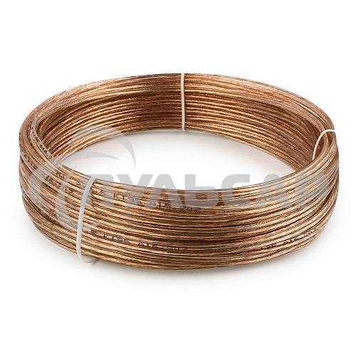 Акустический кабель Cablexpert CC-TC2x0,5-15M, прозрачный,  15 м, бухта