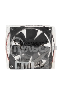 Вентилятор для корпуса Gembird FANPS черный, 80 мм, 2600 об/мин, 27 дБ, 2 pin