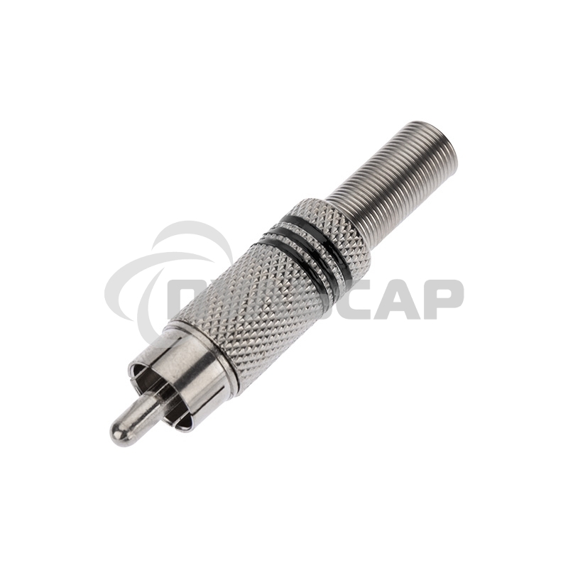 Разъем штекер Proconnect RCA металл под винт ZN черный/красный