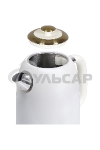 Чайник электрический Hyundai HYK-S4500 1.7л. 2200Вт жемчужный/золотистый (корпус: нержавеющая сталь/пластик)