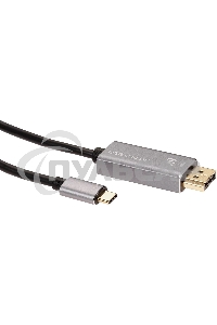 Кабель-адаптер VCOM USB Type-Cm --> DP1.4v (m) 8K@60Hz, 1,5 м, Alum Shell