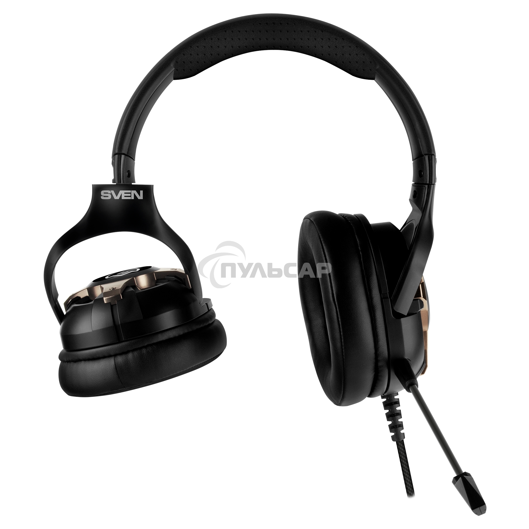 Наушники с микрофоном Sven AP-U1100MV черный 2.2м мониторные оголовье