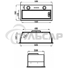 Вытяжка встраиваемая Maunfeld THAMES 601M белый, 60 см, 520 куб. м/ч, 45 дБ