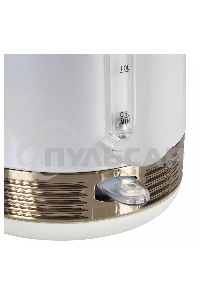 Чайник электрический Hyundai HYK-S4500 1.7л. 2200Вт жемчужный/золотистый (корпус: нержавеющая сталь/пластик)