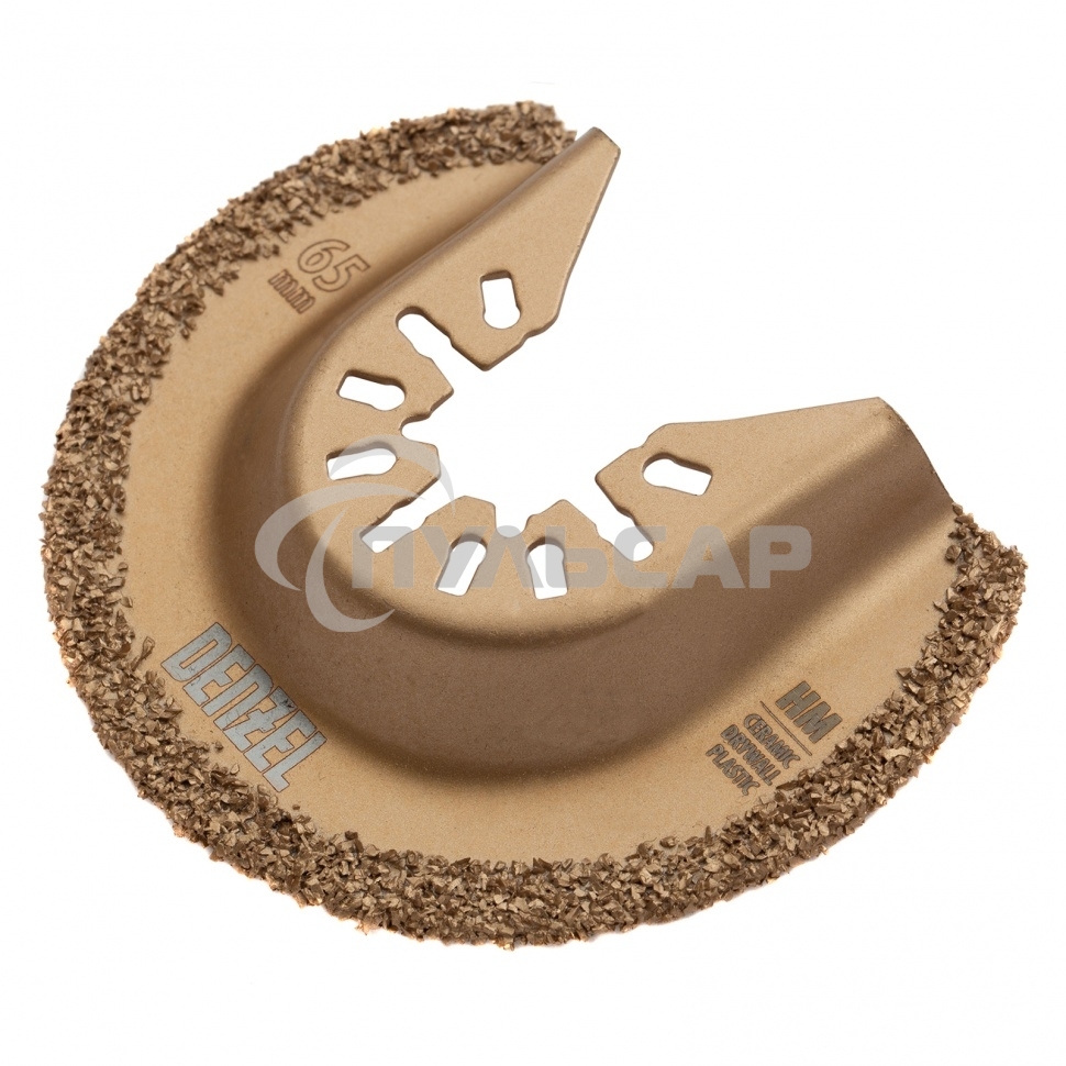 Насадка для МФИ режущая полукруг., HM, по плитке и дереву, 65 мм Denzel